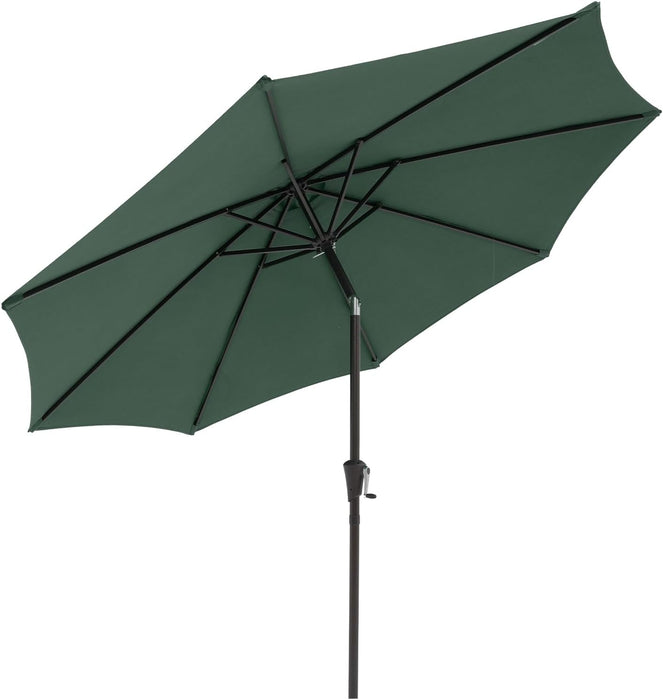Bigleap 9FT Patio Umbrella, Market Umbrella with 8 Sturdy Ribs, Outdoor Table Umbrella for Garden, Lawn, Backyard, Pool, Green