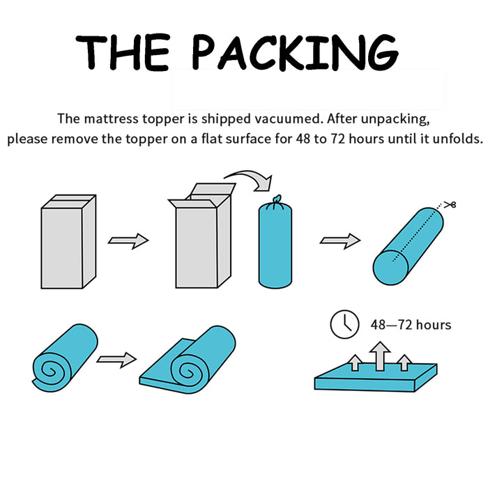 Mattress Topper, Memory Foam Mattress Topper,Pressure Relief for Back Pain