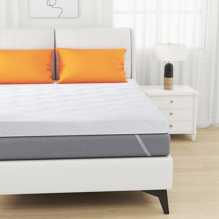 Blorly 2 Inch King Mattress Topper With Cover, Foam Mattress Topper for Back Pain, Gel Infused Mattress Pad