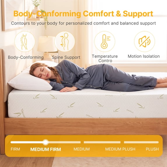 Beddle Twin XL Size Memory Foam Mattress, 5 inches Cooling Gel Mattress in a Box Medium Firm for Pressure Relief