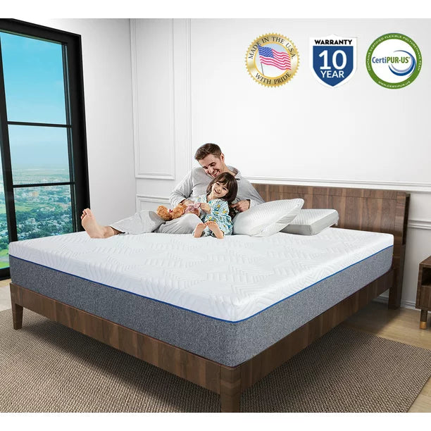 12 Inch Queen Size Medium Firm Hybrid Mattress of Bamboo Charcoal Gel Memory Foam and Pocket Spring Mattress In a box  ,Made in USA