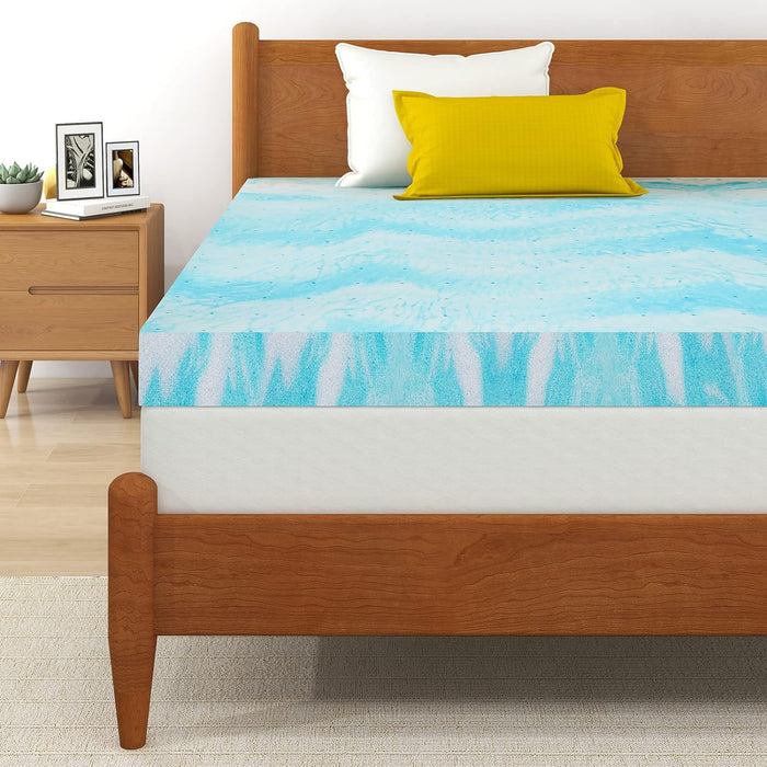 TINKLE WELL TINKLE WELL Mattress Topper,Twin Gel Memory Foam Mattress Topper, Twin Size for Back Pain-3in
