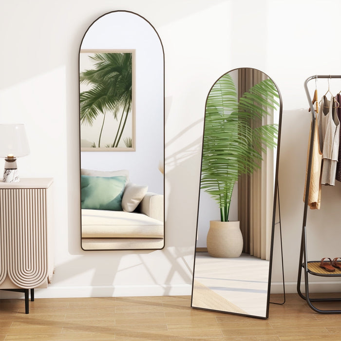 Beddle Full Length Mirror Rectangle Full Body Floor Mirror with Stand Wall-Mounted Mirror for Bedroom & Doors