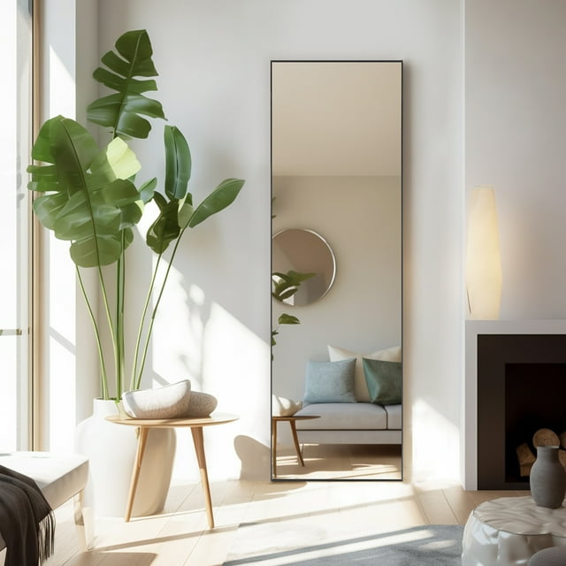 59"x16" Full Length Mirror Standing Rectangle Floor Mirrors Body Dressing Wall-Mounted Mirror