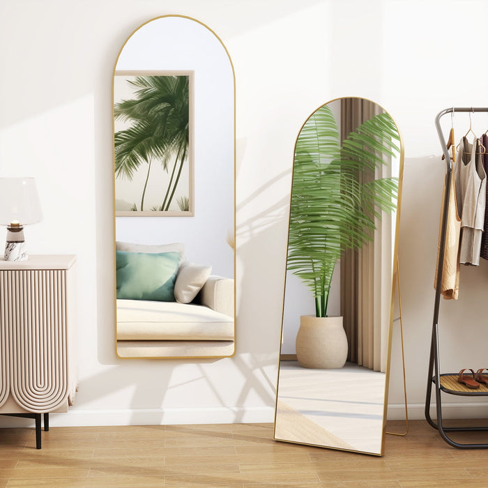 Beddle Full Length Mirror Rectangle Full Body Floor Mirror with Stand Wall-Mounted Mirror for Bedroom & Doors