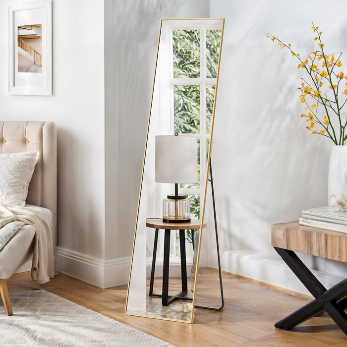 Smiaoer Floor Mirror for Standing, Leaning, or Hanging in Bedroom, Living Room, or Entryway
