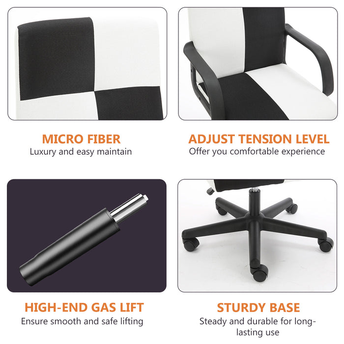Office Chair, High Back Ergonomic Computer Chair for Big and Tall People, Adjustable Home Office Study Chair with Armrests and Rolling Wheels