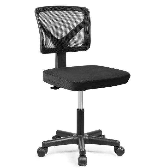 wOod-it Home Office Chair Mesh Armless Computer Desk Chair Ergonomic Computer Desk Task Rolling Swivel Chair Adjustable Modern Chair with Lumbar Support