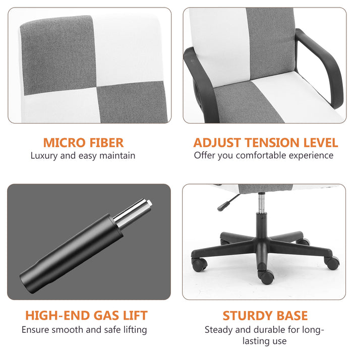 Office Chair, High Back Ergonomic Computer Chair for Big and Tall People, Adjustable Home Office Study Chair with Armrests and Rolling Wheels