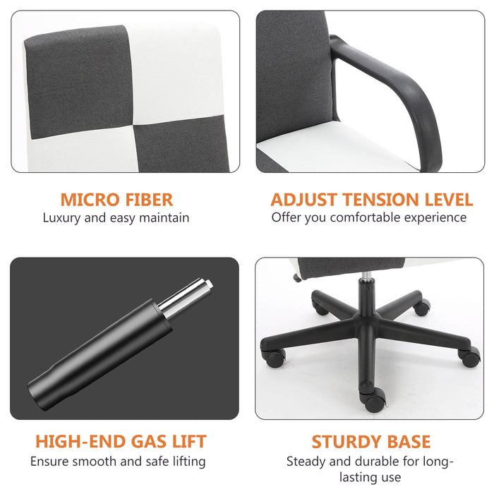 Office Chair, High Back Ergonomic Computer Chair for Big and Tall People, Adjustable Home Office Study Chair with Armrests and Rolling Wheels