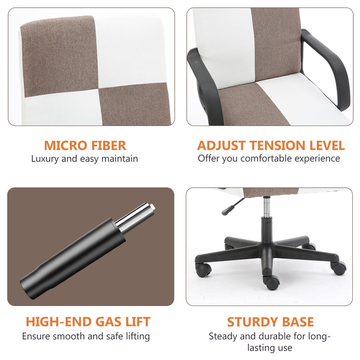 Office Chair, High Back Ergonomic Computer Chair for Big and Tall People, Adjustable Home Office Study Chair with Armrests and Rolling Wheels