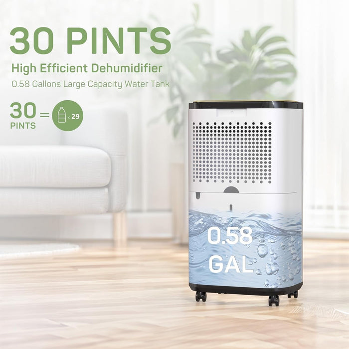 Blorly Dehumidifier 9-15 Pint Max for 3500 Sq ft for Basements, Large Room, Home, Bathroom,24H Timer Dehumidifier with Drain Hose Intelligent Humidity Control