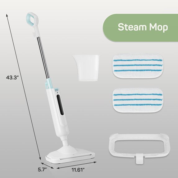 Parcus 10-in-1 Steam Mop & Handheld Cleaner – 1550W Powerful Steamer with 14 Accessories, Perfect for Hardwood, Tile, Carpet, Windows & Grout