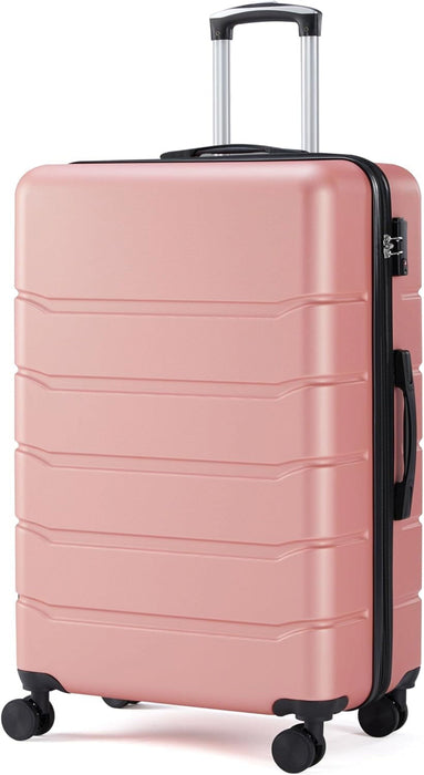 Simenmax 20 Inch Carry-On Luggage, Hard Shell Rolling Suitcase with TSA Lock, Lightweight Luggage with Spinner Wheels, Pink