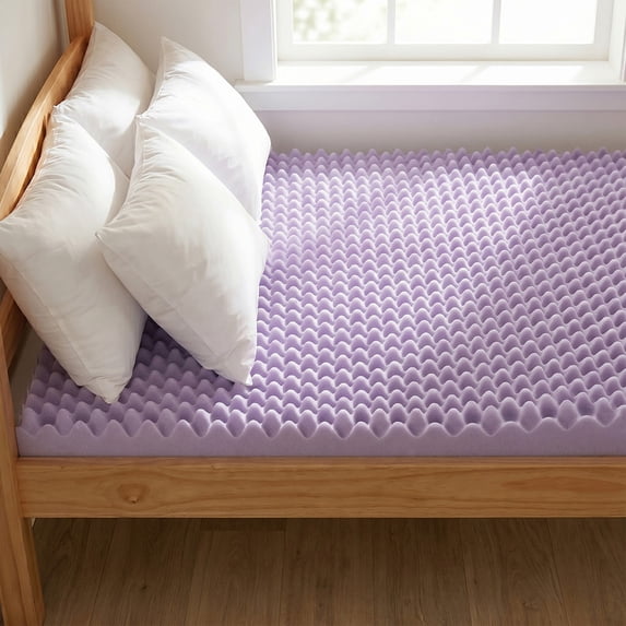 Beddle King Size Cooling Gel Memory Foam Mattress Topper 3 Inch, Breathable Egg Crate Design, CertiPUR-US Certified