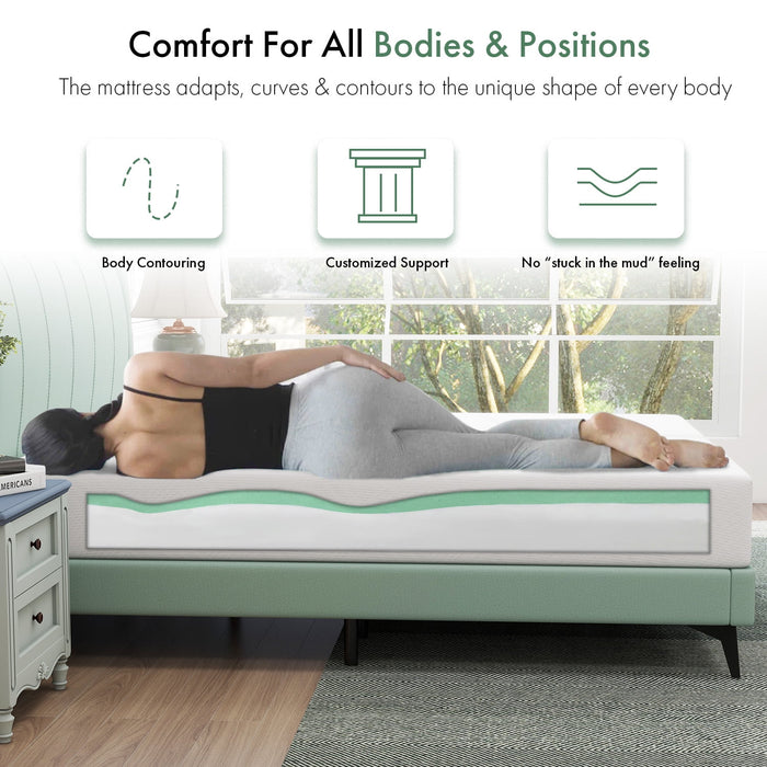 Cooling Gel Memory Foam Mattress Medium Firm Mattress, Mattress in a Box
