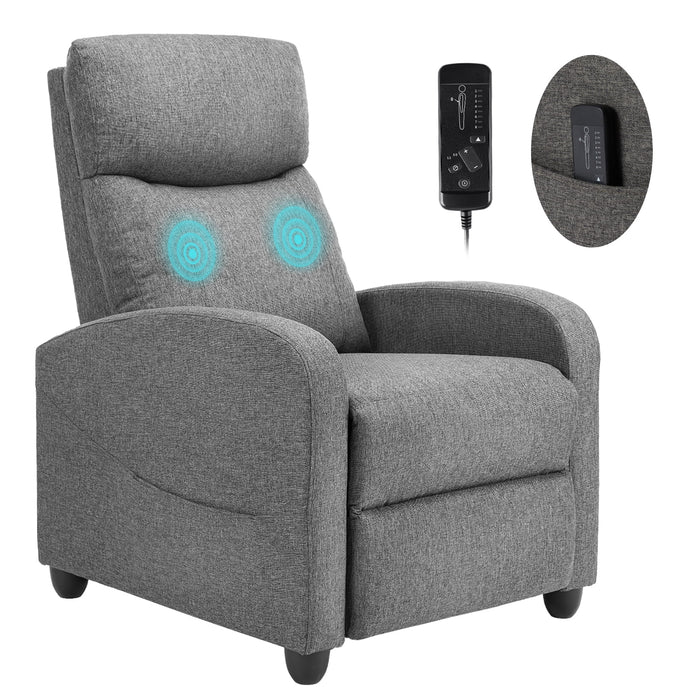 TINKLE WELL TINKLE WELL Recliner Chair for Adults, Massage Reclining Chair for Living Room-Gray