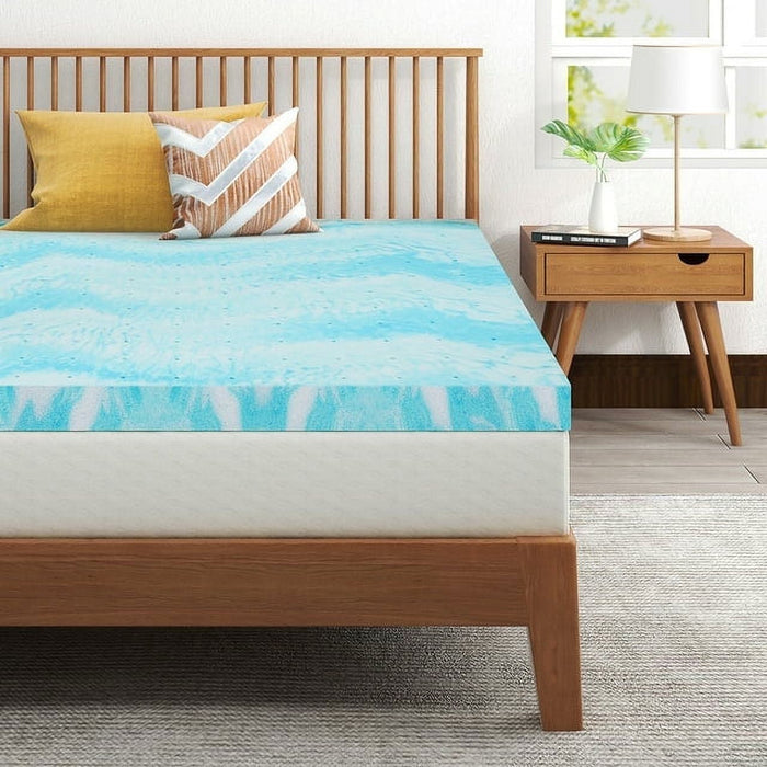 TINKLE WELL TINKLE WELL 2” Queen Size Gel Memory Foam Mattress Topper Ventilated Soft Mattress Pad