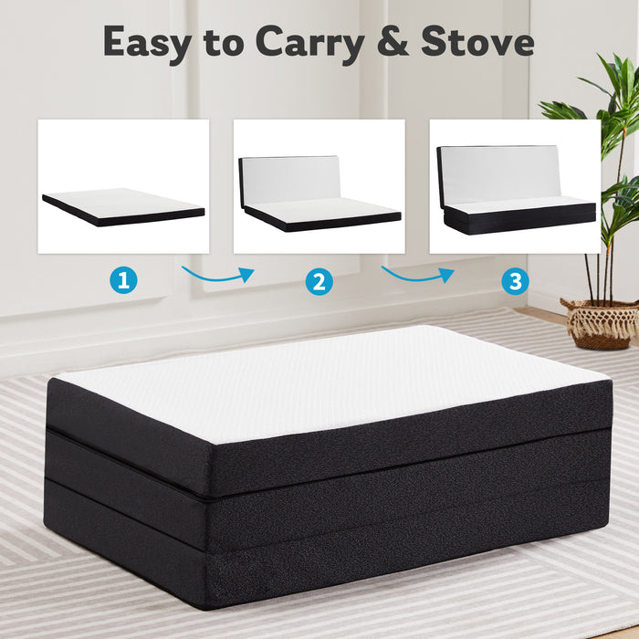3''Tri-fold mattress Memory Foam Mattress, Twin Size