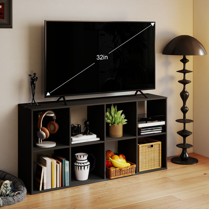 Sybels Cube Storage Shelf, 9-Cube Bookshelf with Removable Dividers，a Versatile Organizer , suitable for living rooms, home offices, and bedrooms, Black