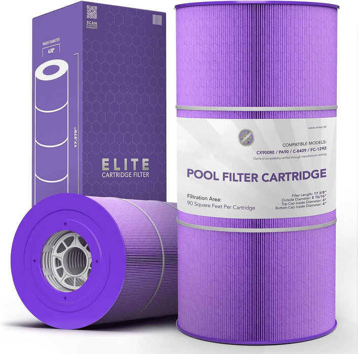 Betcozy Pool Filter Cartridge, Compatible with Hayward, Sta-Rite, Unicel, Filbur, Clearwater, 17 3/8" x 8 15/16", 90 SQ FT, Aseptic Hex-Flo Filtration, USA-Based