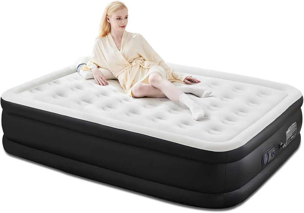 Bigleap Air Mattress Queen with Built in Pump, 18-Inch Raised Inflatable Blow up Camping Bed