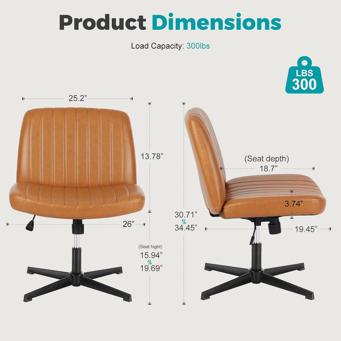 Simenmax Height Adjustment and 360 Degree Rotation Office Desk Chair, Dark Gray