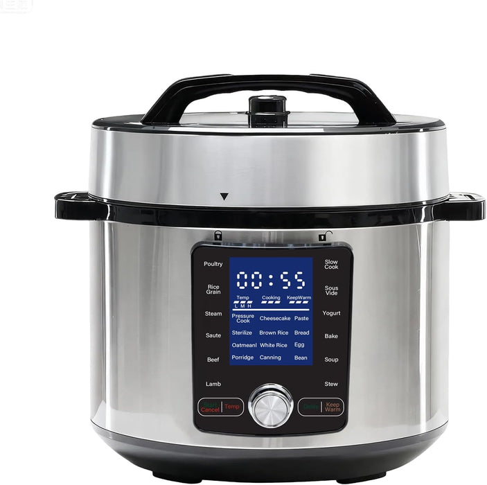 Simenmax 6Quart Electric Pressure Cooker, 24-in-1 Multi-Cooker with Stainless Steel Pot for Canning, Slow Cooking, Sauté, Yogurt