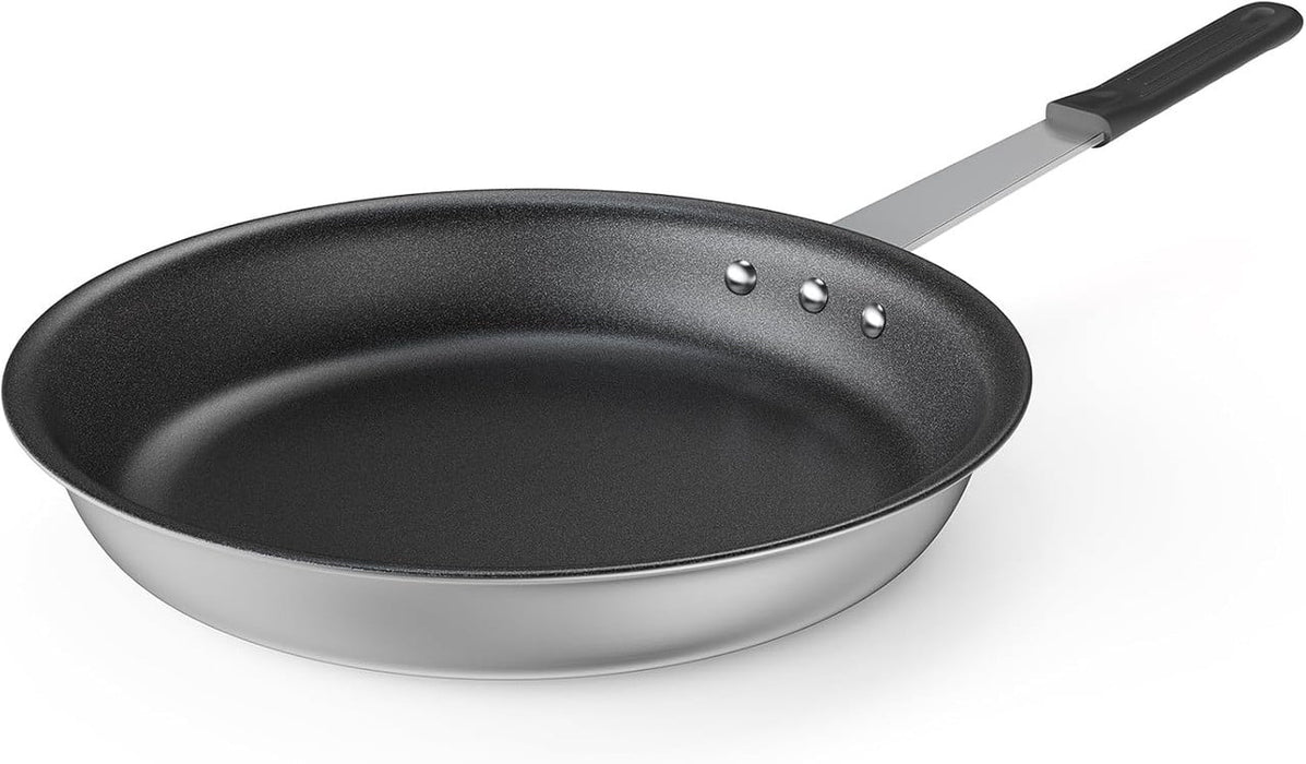 Simenmax 10-Inch Ceramic Nonstick Frying Pan, Induction Compatible Skillet with Stainless Steel Base, Nonstick Pan for Gas, Electric, and Ceramic Stovetops,Black