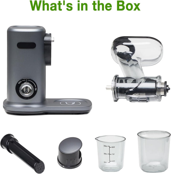 Simenmax Cold Press Juicer, 150W Slow Masticating Juicer Machine, Juicer with Extra Wide 5.91" Feed Chute