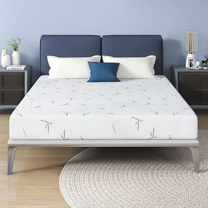 TINKLE WELL TINKLE WELL 8’’ Memory Foam Twin Mattress with bamboo cover, Medium Firm, White