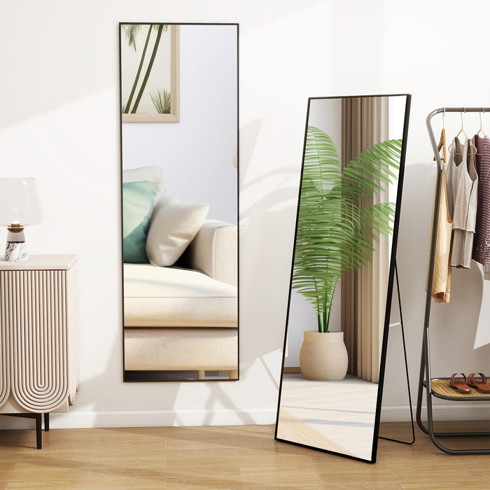 Smiaoer Floor Mirror for Standing, Leaning, or Hanging in Bedroom, Living Room, or Entryway