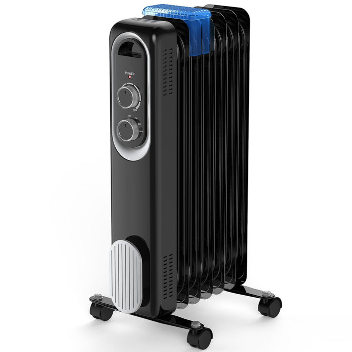 Blorly Radiator Space Heater, 1500W Portable Indoor Heater with Adjustable Thermostat, Black