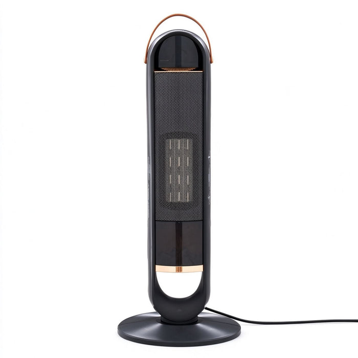 Taoset Oscillating Ceramic Tower Space Heater, 3D Flame Effect, 31.8" Electric Tower Heater with Remote, 3 Modes, 15H Timer, Child Lock & Overheat Protection, Black