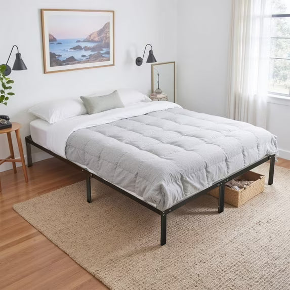 Sybels High Platform Bed Frame with Under Bed Storage Space
