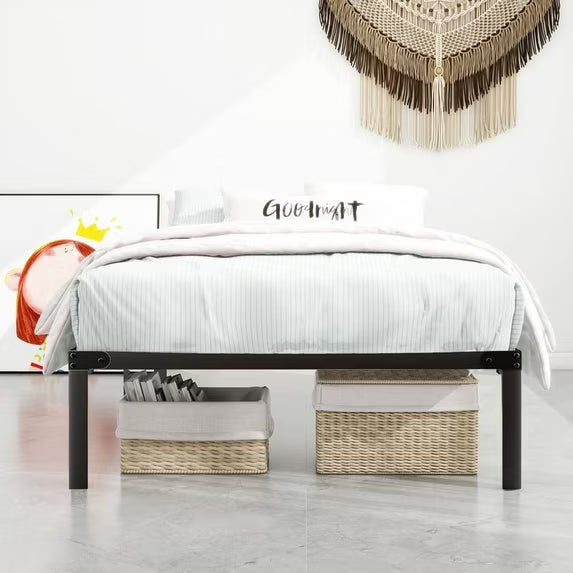 Sybels High Platform Bed Frame with Under Bed Storage Space