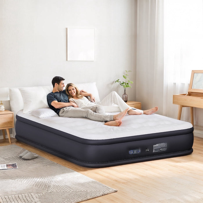Bigleap Air Mattress Queen with Built in Pump, 18-Inch Raised Inflatable Blow up Camping Bed
