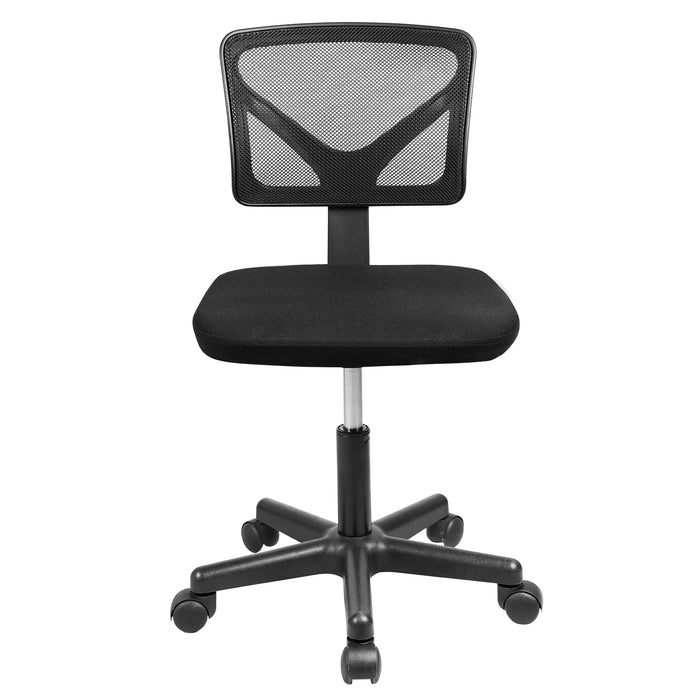 wOod-it Home Office Chair Mesh Armless Computer Desk Chair Ergonomic Computer Desk Task Rolling Swivel Chair Adjustable Modern Chair with Lumbar Support