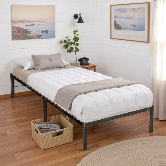 Sybels High Platform Bed Frame with Under Bed Storage Space