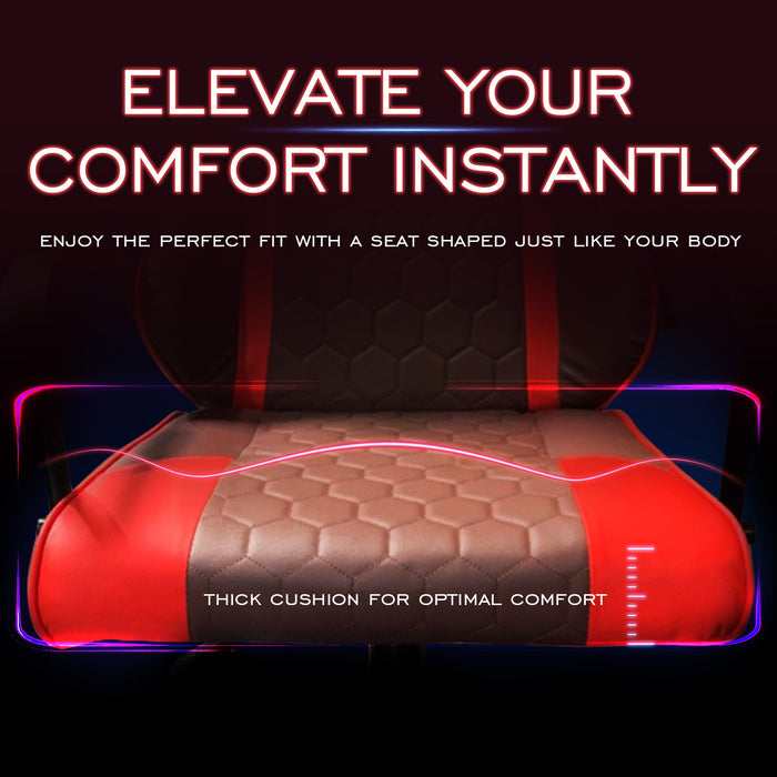 bigleap Gaming Chair, Computer Chair High Back Leather Office Chair with 360°-Swivel Seat for Office or Gaming