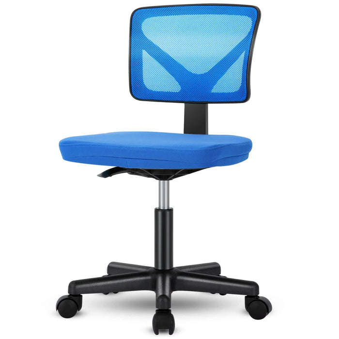 Sybels Adjustable Mesh Office Chair - Padded Seat, Low Back Support, 360° Swivel & Smooth Rolling Casters,