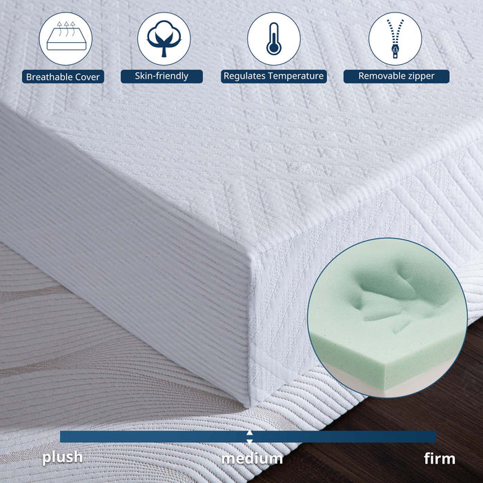 6 inch Memory Foam Mattress Green Tea Mattress Medium Firm,Full
