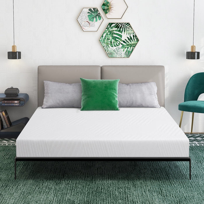 TINKLE WELL Full Memory Foam Mattress,6 inch Mattress with Breathable Bamboo Cover Mattress in a Box, Medium Firm Green Tea Gel Mattress for Pressure Relieving