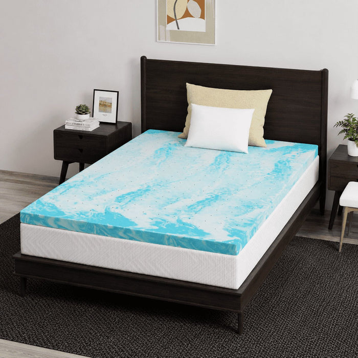 IULULU 4 Inch King Mattress Topper Gel Memory Foam for Pressure Relief