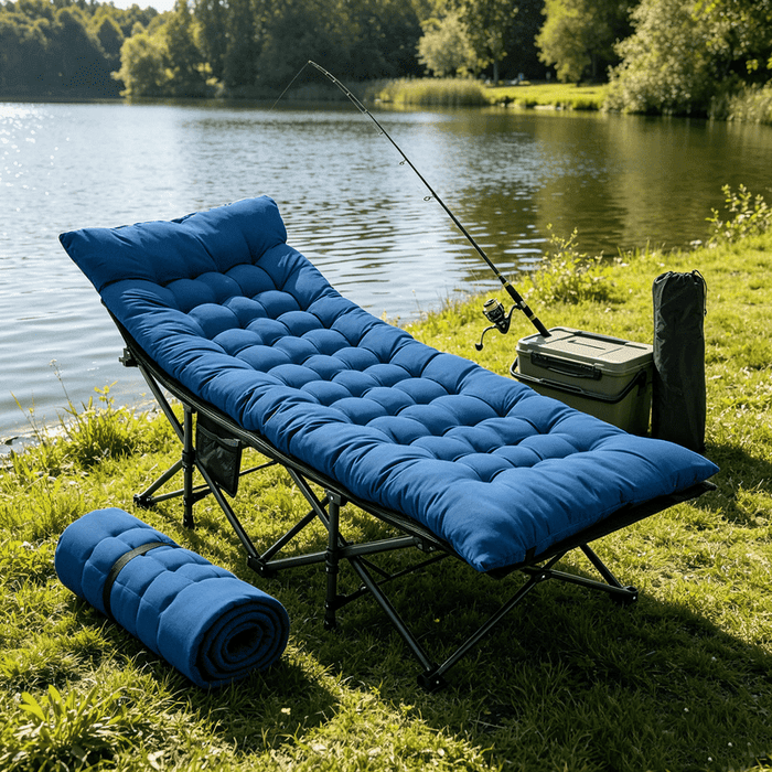 Taoset Folding Camping Cot for Adults, 74" L x 28" W x 14" H Heavy Duty Outdoor Bed with Carry Bag,1200 D Layer Oxford Travel Camp, Red