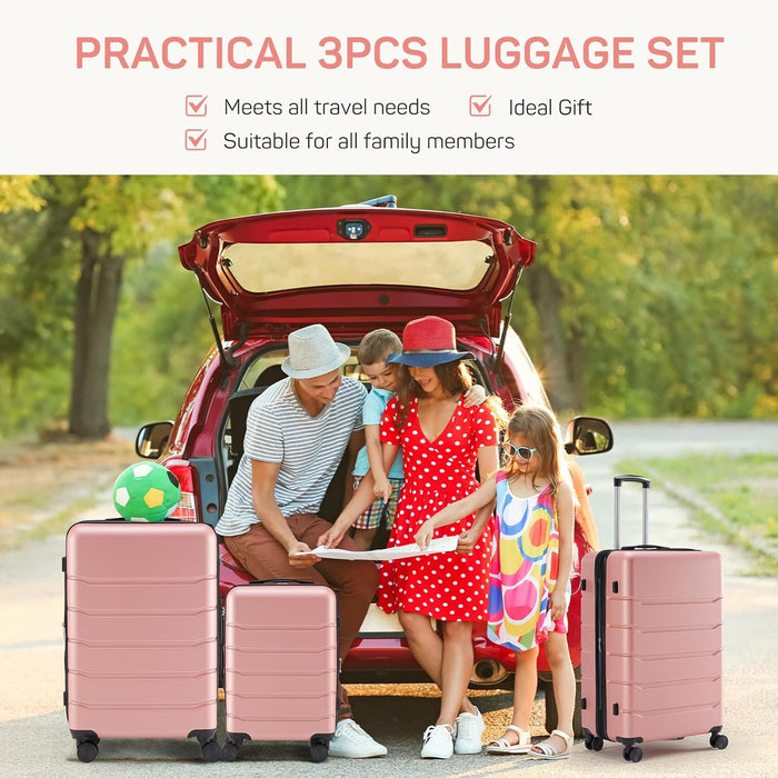 Bigleap 20 Inch Carry-On Luggage, Hard Shell Rolling Suitcase with TSA Lock, Lightweight Luggage with Spinner Wheels, Pink