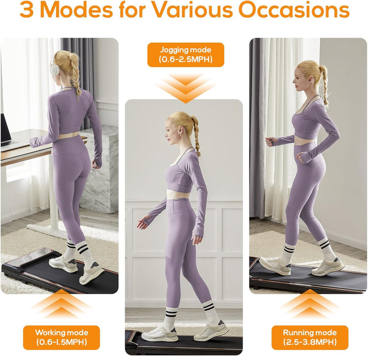 Simenmax Walking Pad Treadmill, Portable Under-Desk Treadmills for Home and Office, Compact with Adjustable Speed Settings, Quiet Operation, 265 lb Weight Capacity