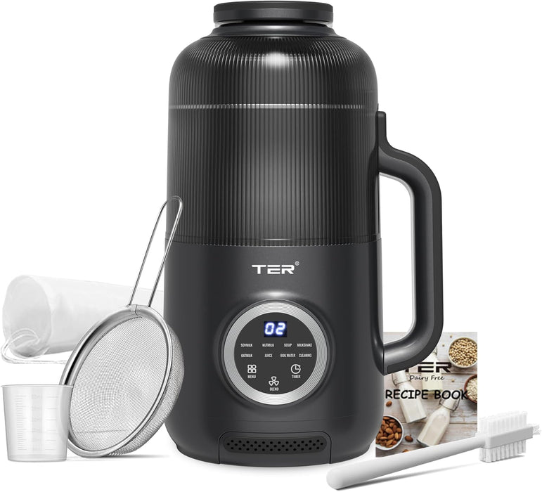 Bigleap 8-in-1 Nut Milk Maker, Electric Bean Milk Machine，40oz Blender with Delay Start, Auto-Clean, Keep Warm, Black