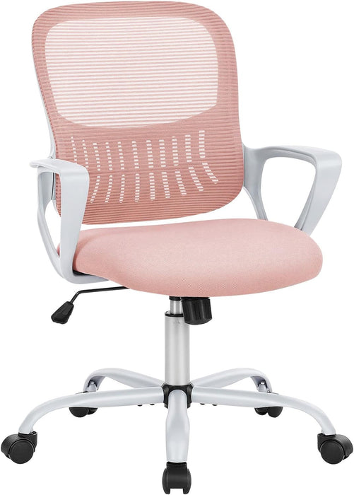 Computer Desk Chair, Ergonomic Mid-Back Mesh Rolling Work Swivel Task Chairs with Wheels