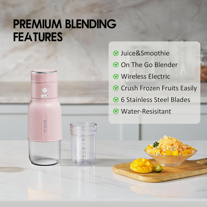 Bigleap Ice Shaver Machine Portable Blender 2 In 1, Shaved Ice Machine for Home, Snow Cone Machine Ice Shaver Machine, Portable Blender for Shakes and Smoothies, Green